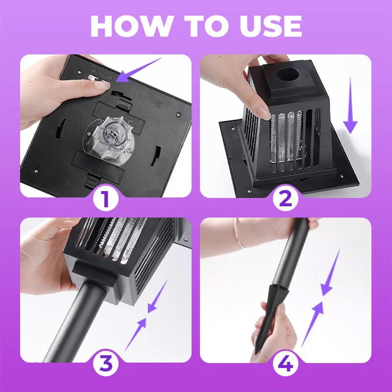 Outdoor Insect Killer Solar Powered Dual UV Protective Grid