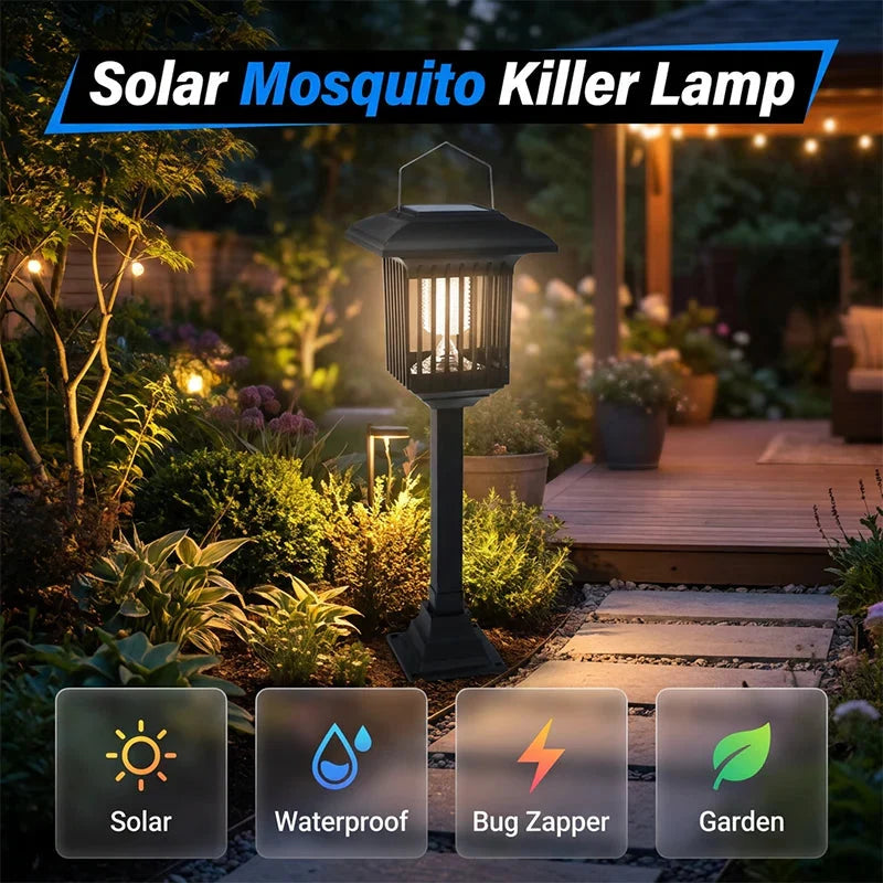 Outdoor Insect Killer Solar Powered Dual UV Protective Grid