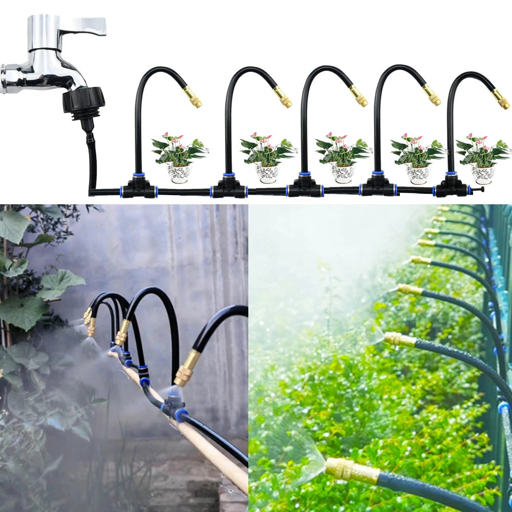 Outdoor Irrigation System 360° Adjustable Brass Nozzles