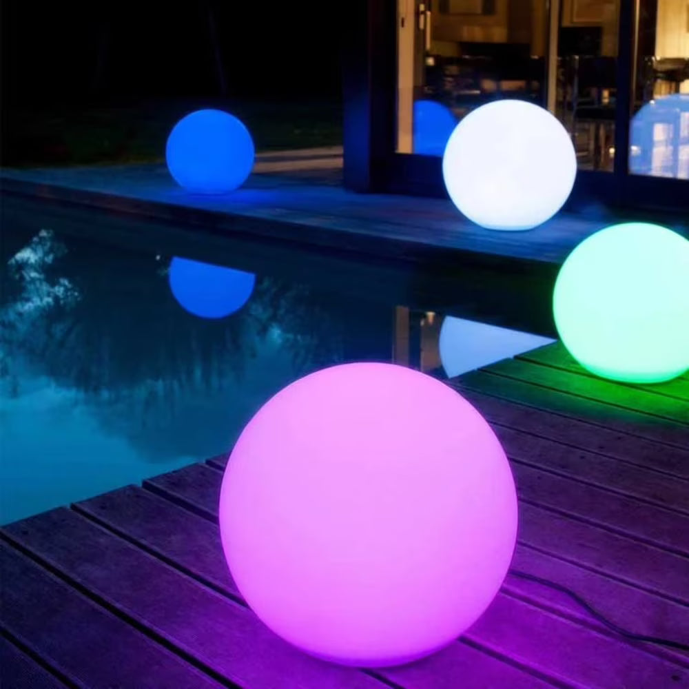 Outdoor LED Globe Light 16 Colors Remote & Rechargeable