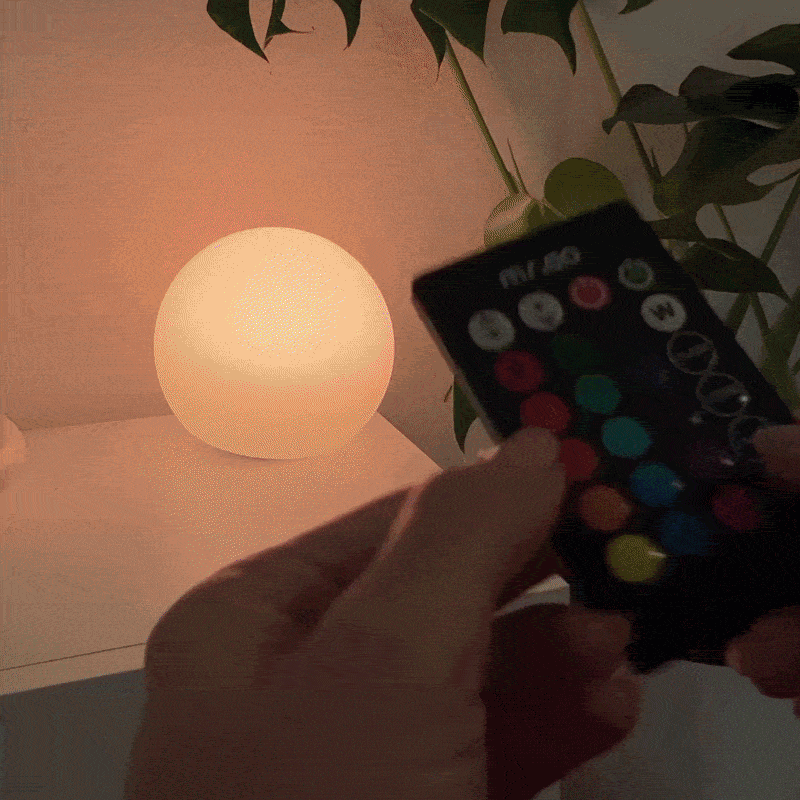Outdoor LED Globe Light 16 Colors Remote & Rechargeable