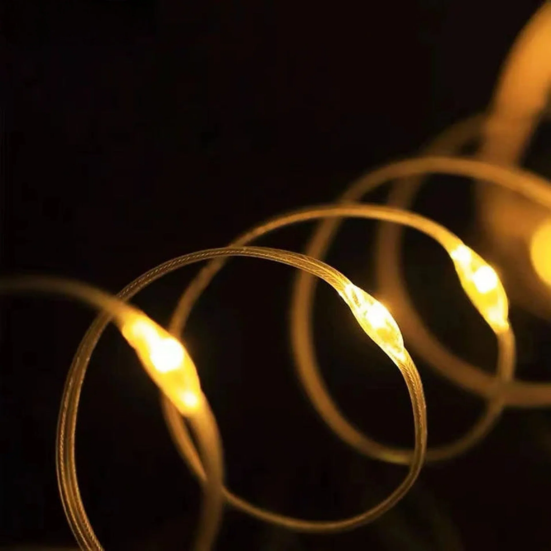 Outdoor LED String Lights 10 Meter IP67 USB-C Rechargeable