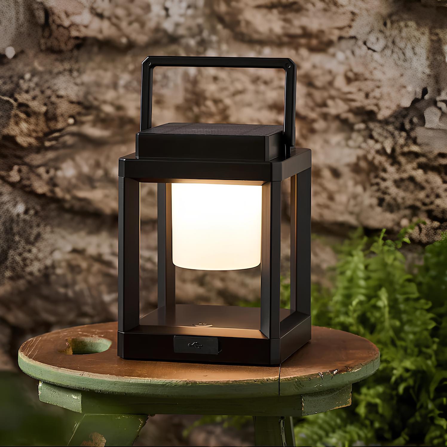 Outdoor Lantern Solar & USB Charging Weatherproof