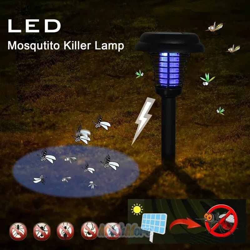 Outdoor Mosquito Lamp Solar-Powered Dual Ambient & UV