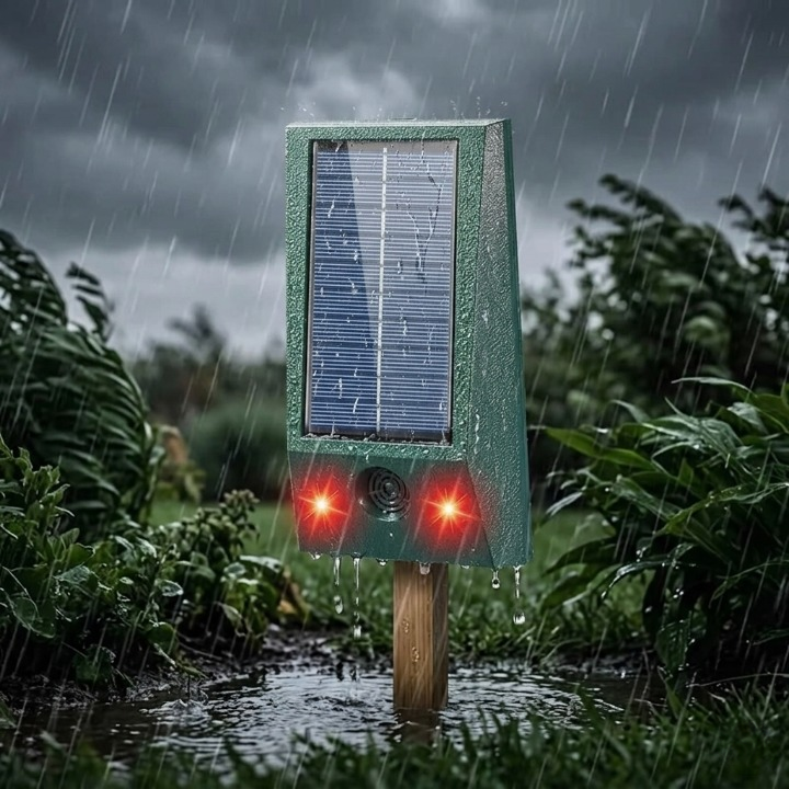 Outdoor Pest Repeller Solar Powered Motion Activated Ultrasonic