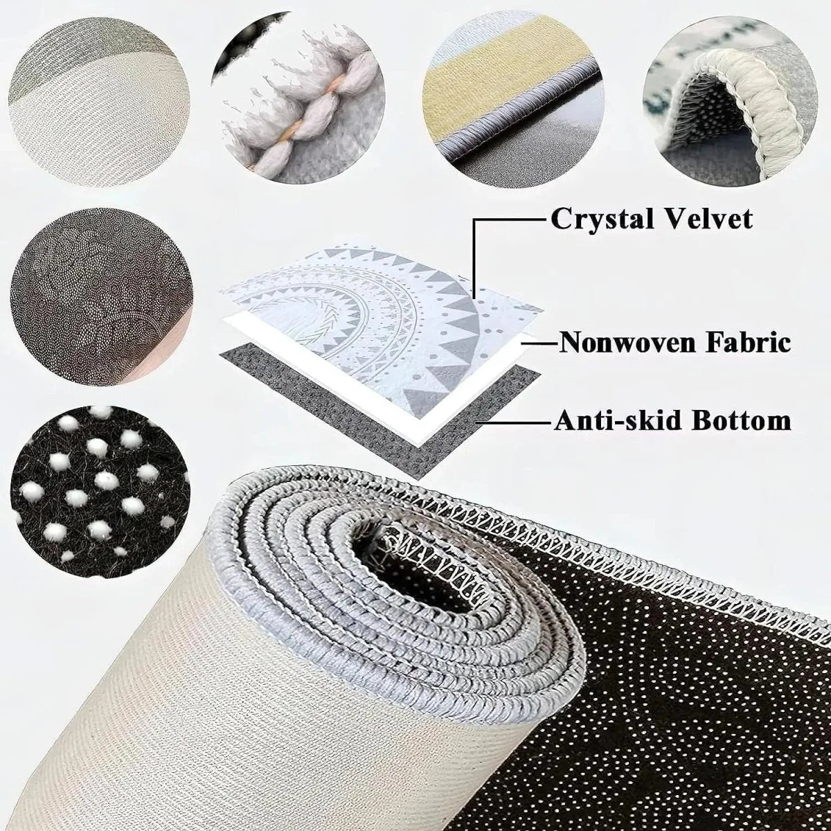 Outdoor Rug Geometric Boho Water-Resistant & Quick-Drying