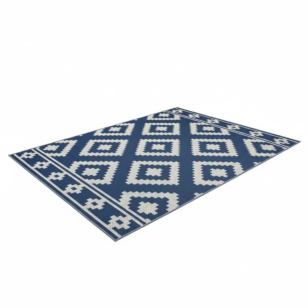 Outdoor Rug Geometric Boho Water-Resistant & Quick-Drying