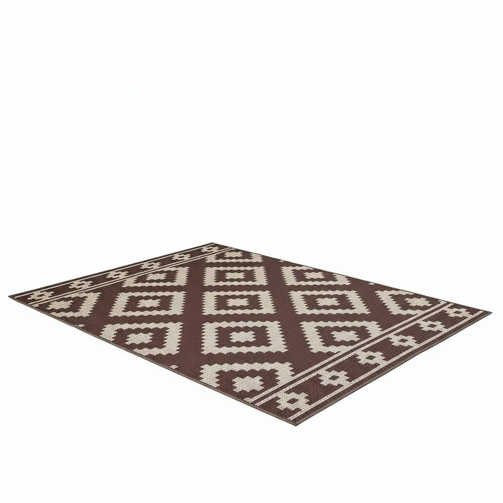 Outdoor Rug Geometric Boho Water-Resistant & Quick-Drying