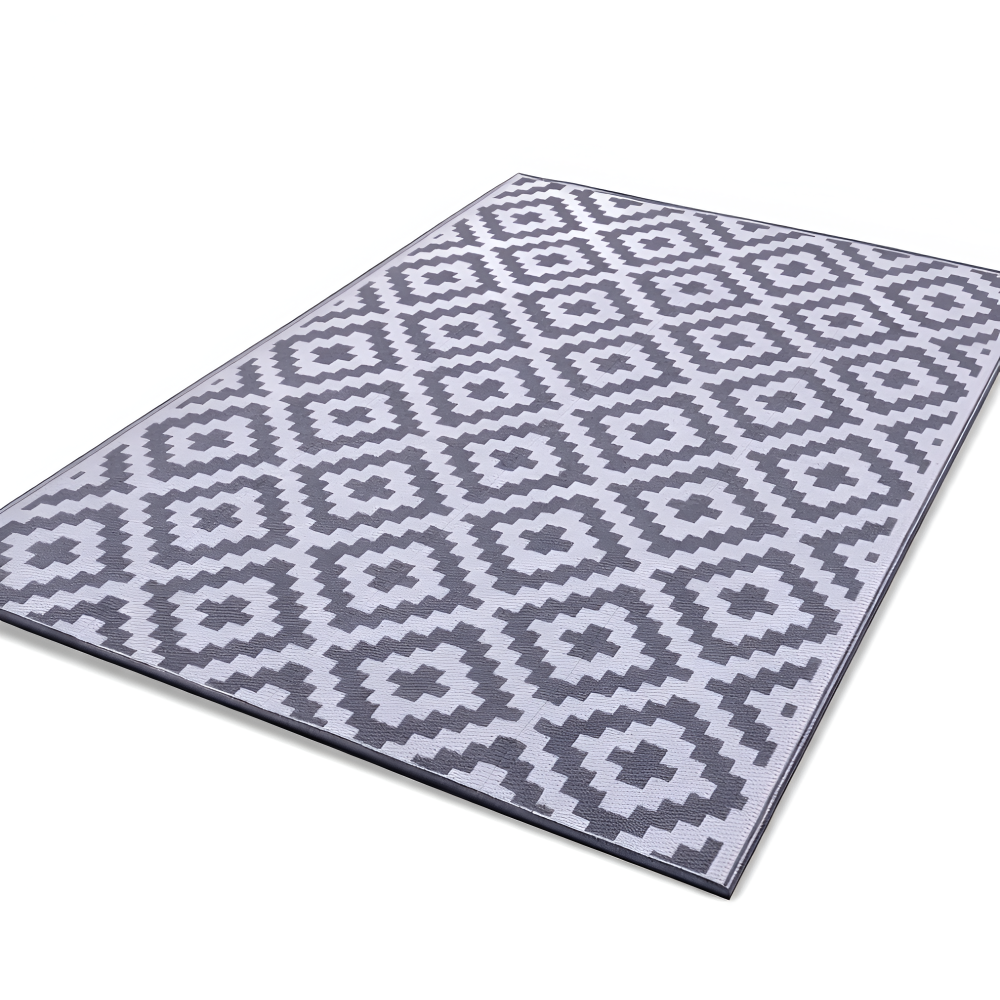 Outdoor Rug Reversible Geometric Non-Slip & Water-Repellent