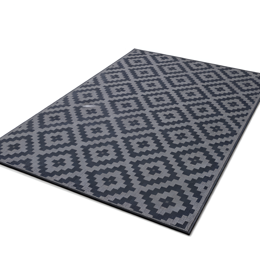 Outdoor Rug Reversible Geometric Non-Slip & Water-Repellent