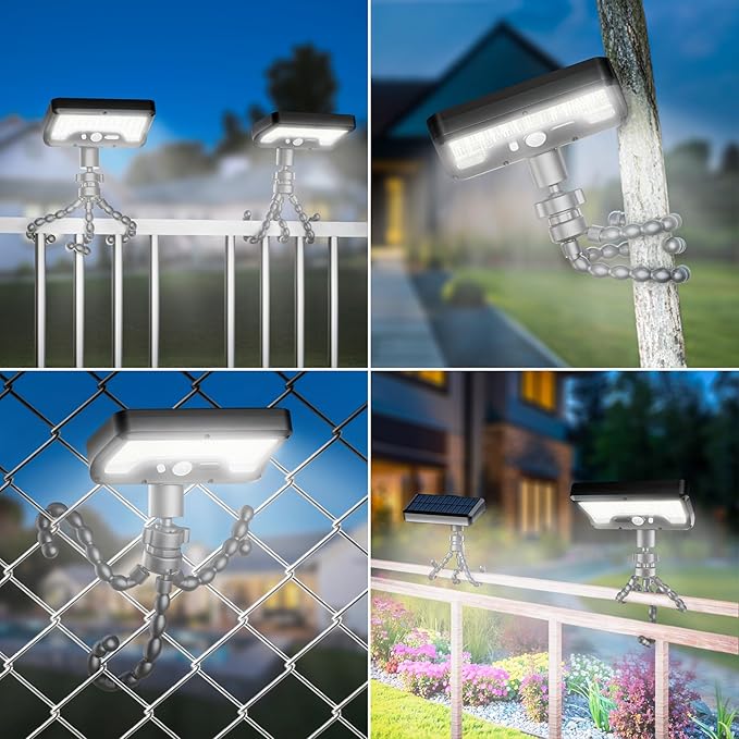 Outdoor Security Light Motion Sensor Solar & USB Rechargeable