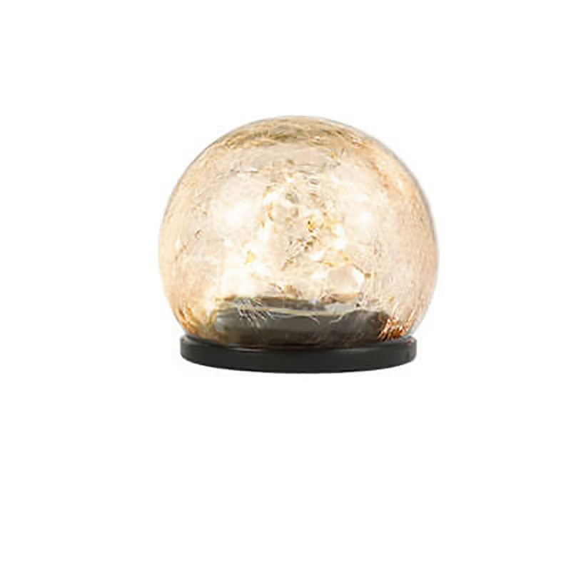 Outdoor Solar Light Shatterproof Crackle Glass Warm White