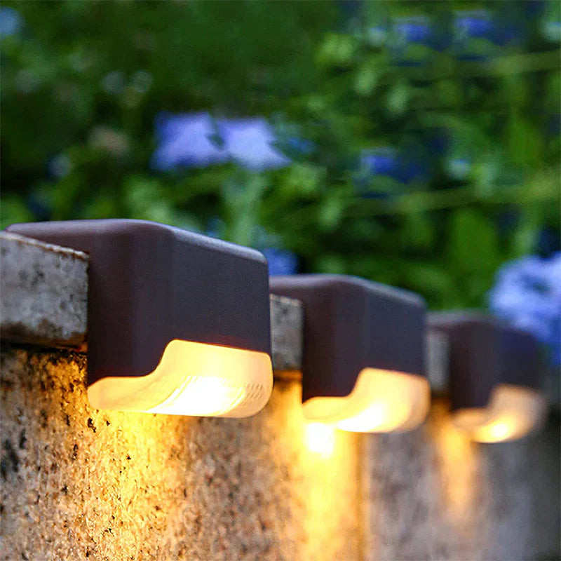 Outdoor Solar Path Lights Automatic Warm White LED 4-Pack