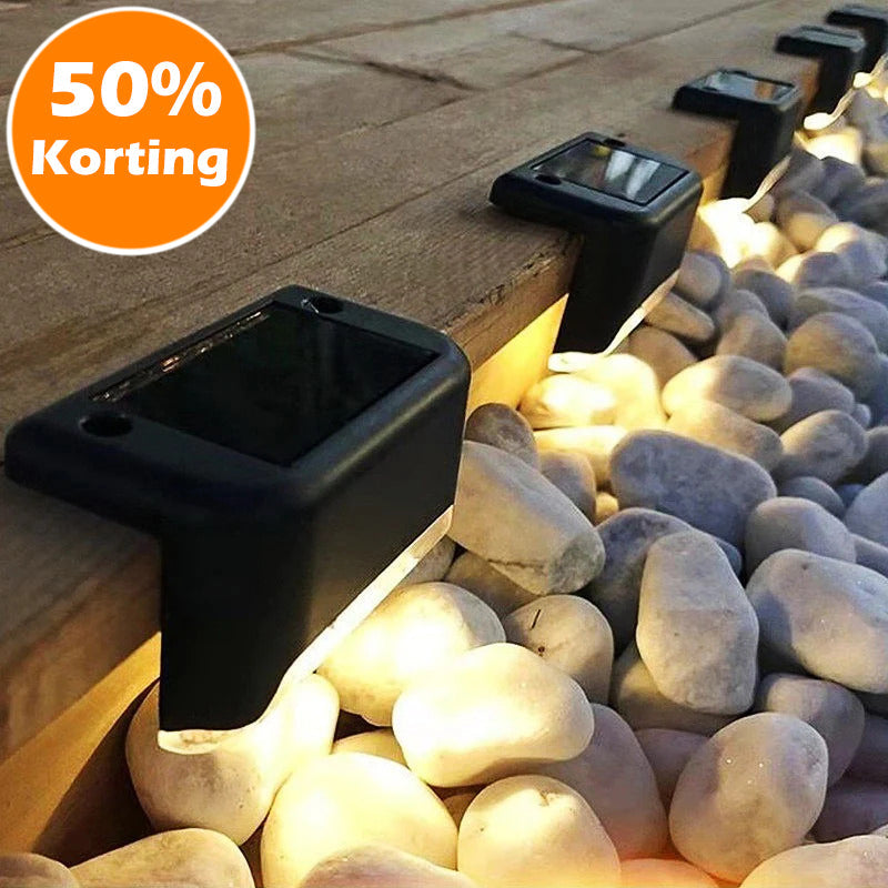 Outdoor Solar Path Lights Automatic Warm White LED 4-Pack