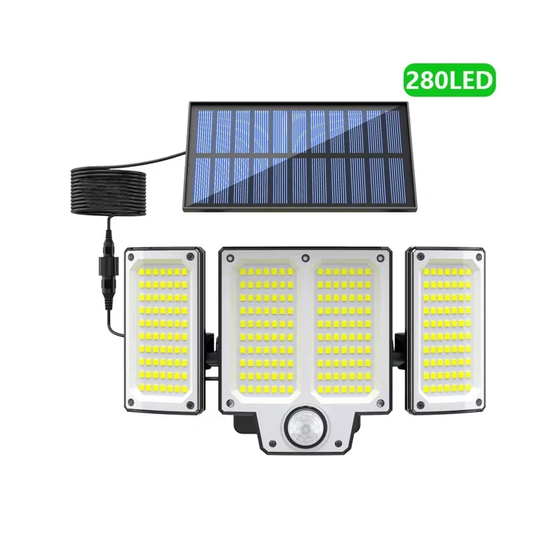 Outdoor Solar Wall Light Motion Sensor 180 Degree Adjustable