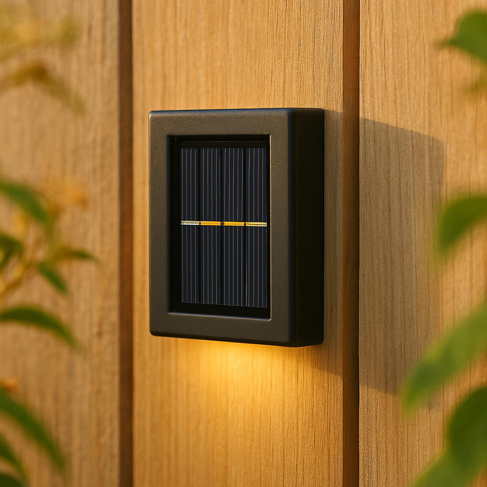 Outdoor Solar Wall Light Warm Bidirectional Set of 4