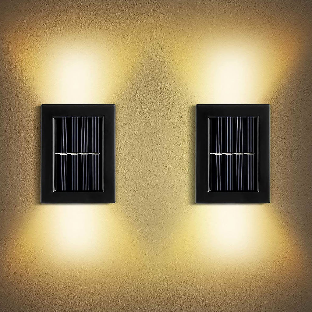 Outdoor Solar Wall Light Warm White Bidirectional LEDs
