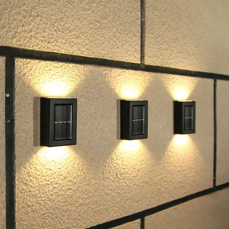 Outdoor Solar Wall Light Warm White Bidirectional LEDs