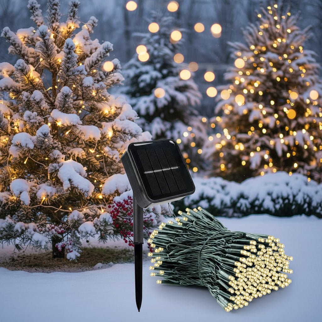 Outdoor String Lights Solar-Powered 8 Modes Weatherproof