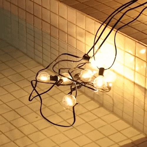 Outdoor String Lights Warm White IP65 15m