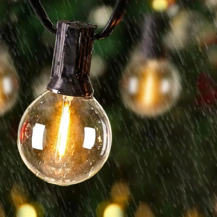 Outdoor String Lights Warm White IP65 15m