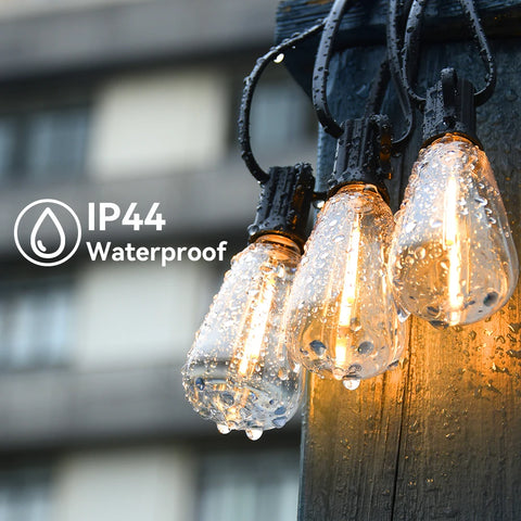 Outdoor String Lights Weatherproof & Shatterproof Warm White