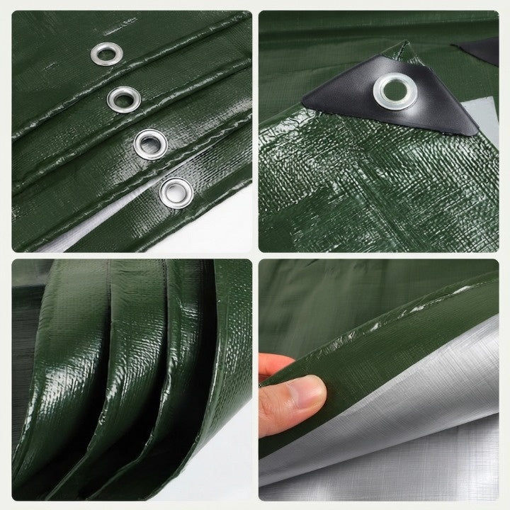 Outdoor Tarp Waterproof UV-Blocking Silver Coating