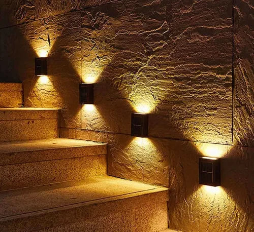 Outdoor Wall Light Solar-Powered Warm White IP65 Waterproof