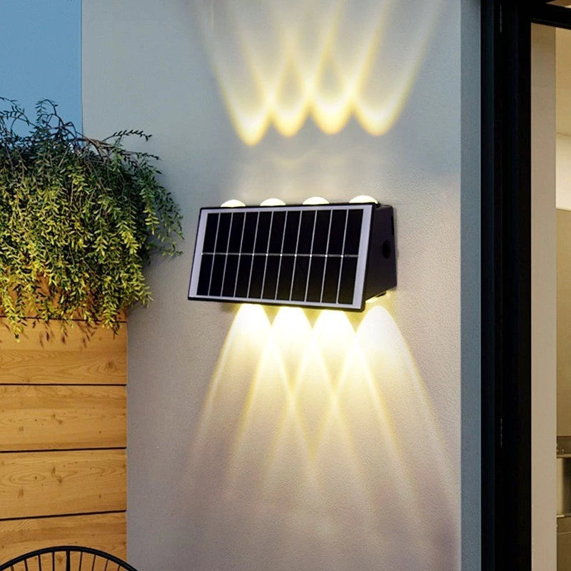 Outdoor Wall Light Solar-Powered Weatherproof Three Color Options