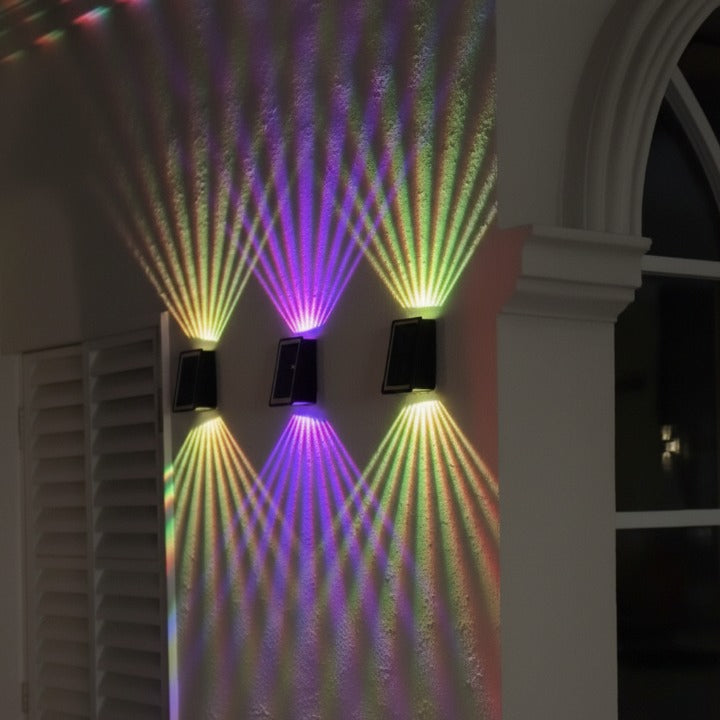 Outdoor Wall Light Solar RGB & Warm White