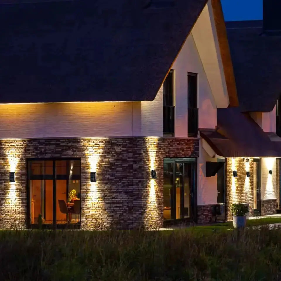 Outdoor Wall Light Solar RGB & Warm White