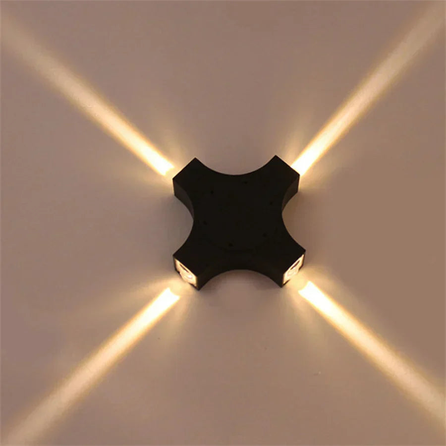 Outdoor Wall Light Star-Effect COB LED Weatherproof IP54