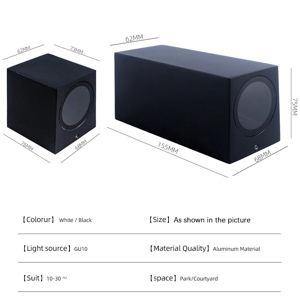 Outdoor Wall Light Up & Down IP65 GU10