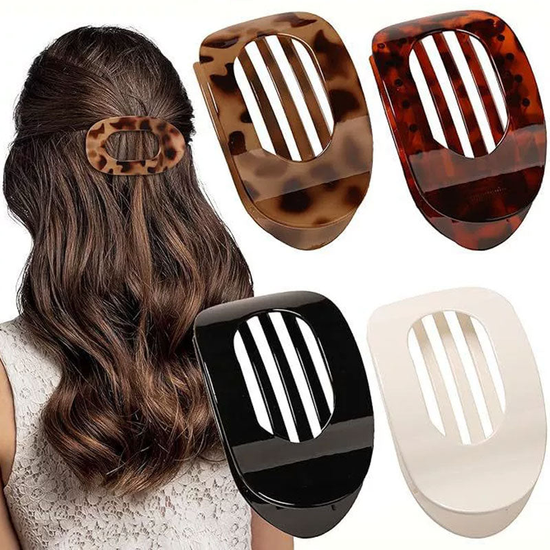 Oval Hair Clips Ergonomic Matte & Non-Slip