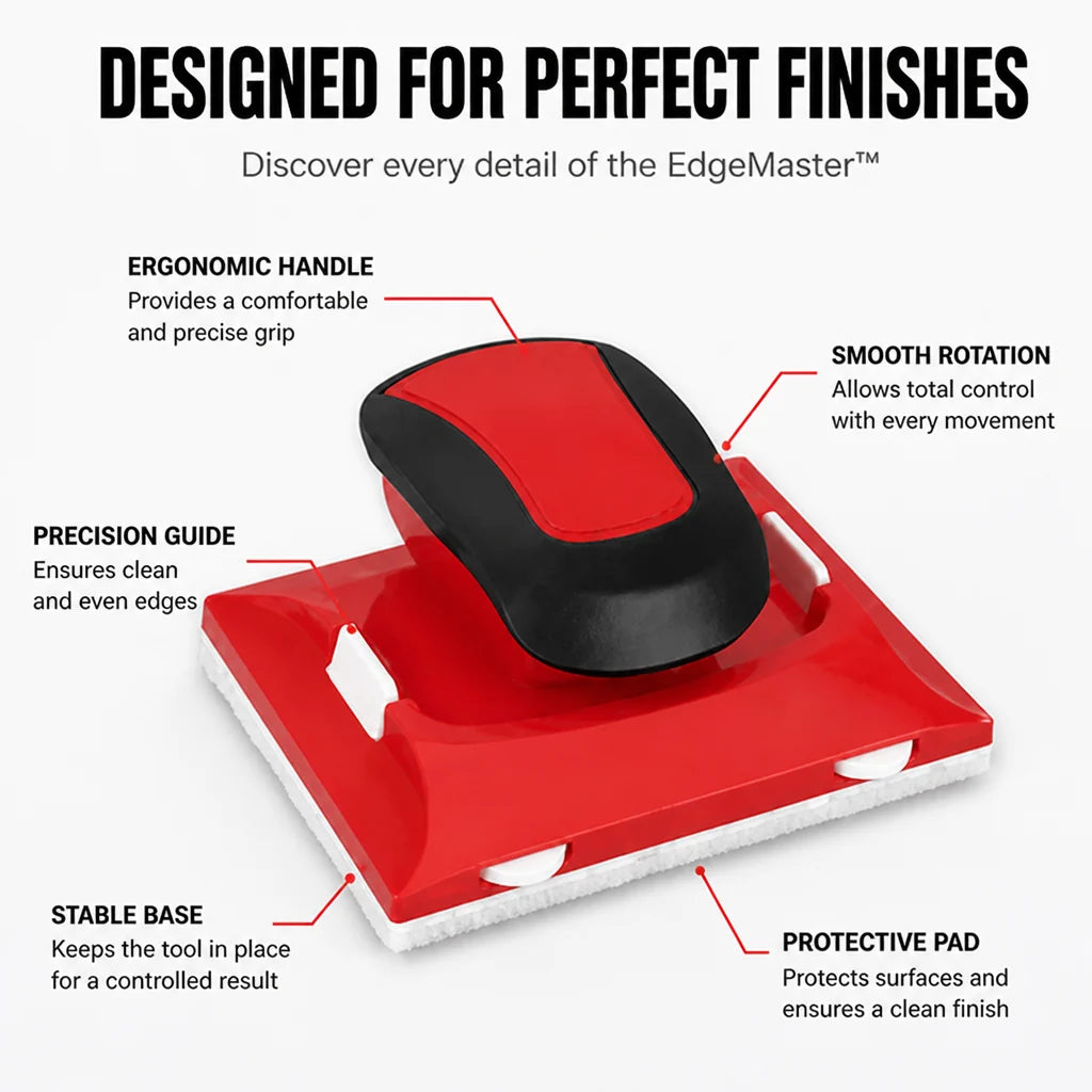 Paint Edger Tool Ergonomic Swivel Handle Washable Microfiber Pad