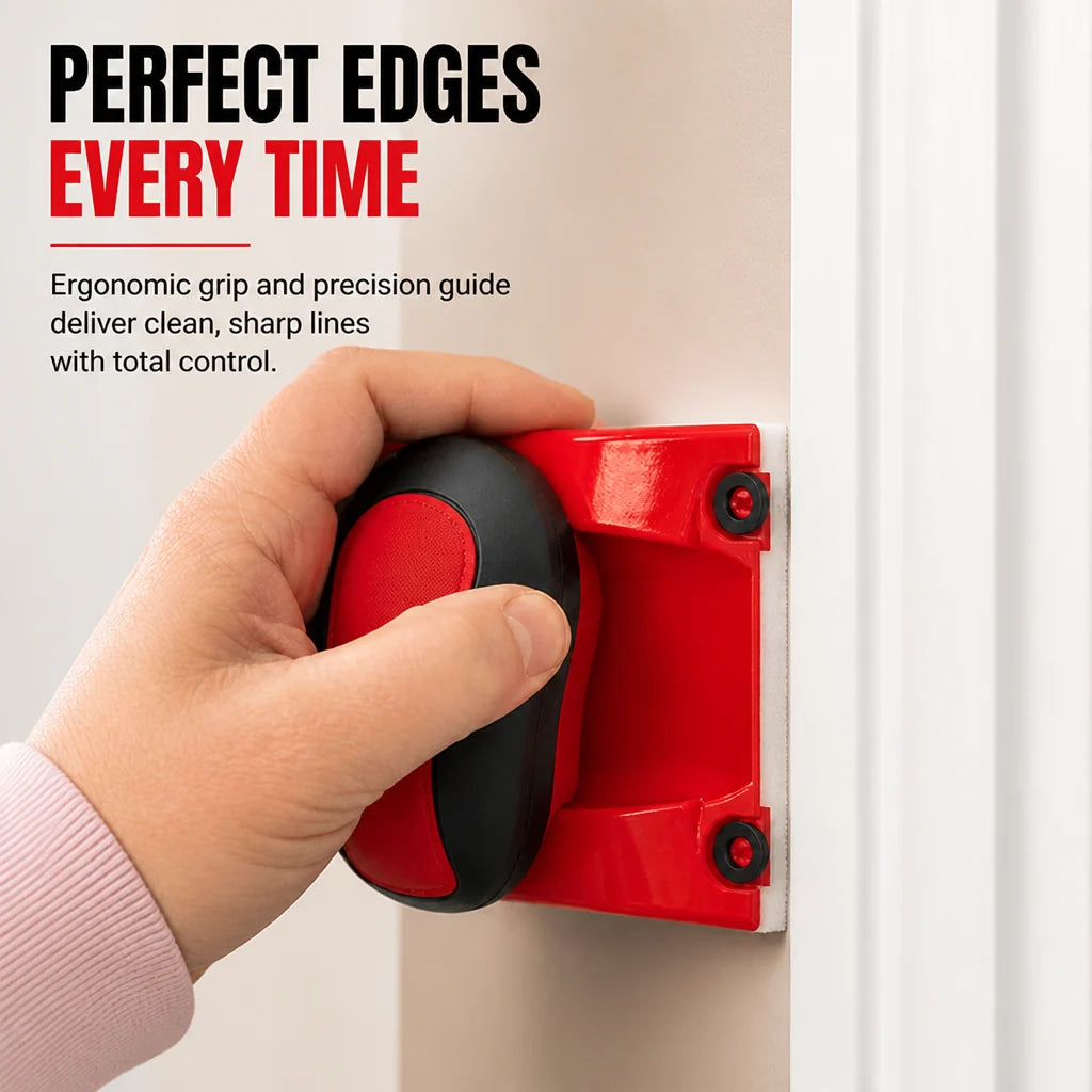 Paint Edger Tool Ergonomic Swivel Handle Washable Microfiber Pad