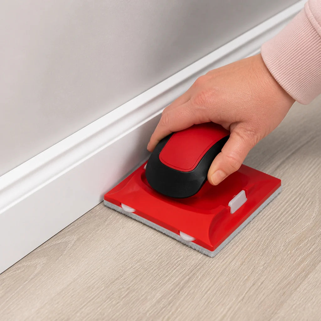 Paint Edger Tool Ergonomic Swivel Handle Washable Microfiber Pad