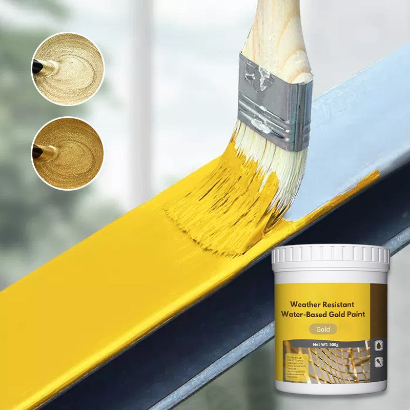 Paint Metallic Gold Water-Based Weather-Resistant