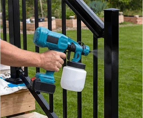 Paint Sprayer Cordless Adjustable Flow Interchangeable Nozzles