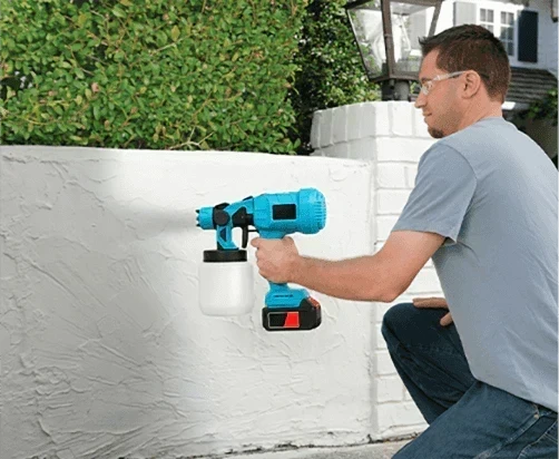 Paint Sprayer Cordless Adjustable Flow Interchangeable Nozzles
