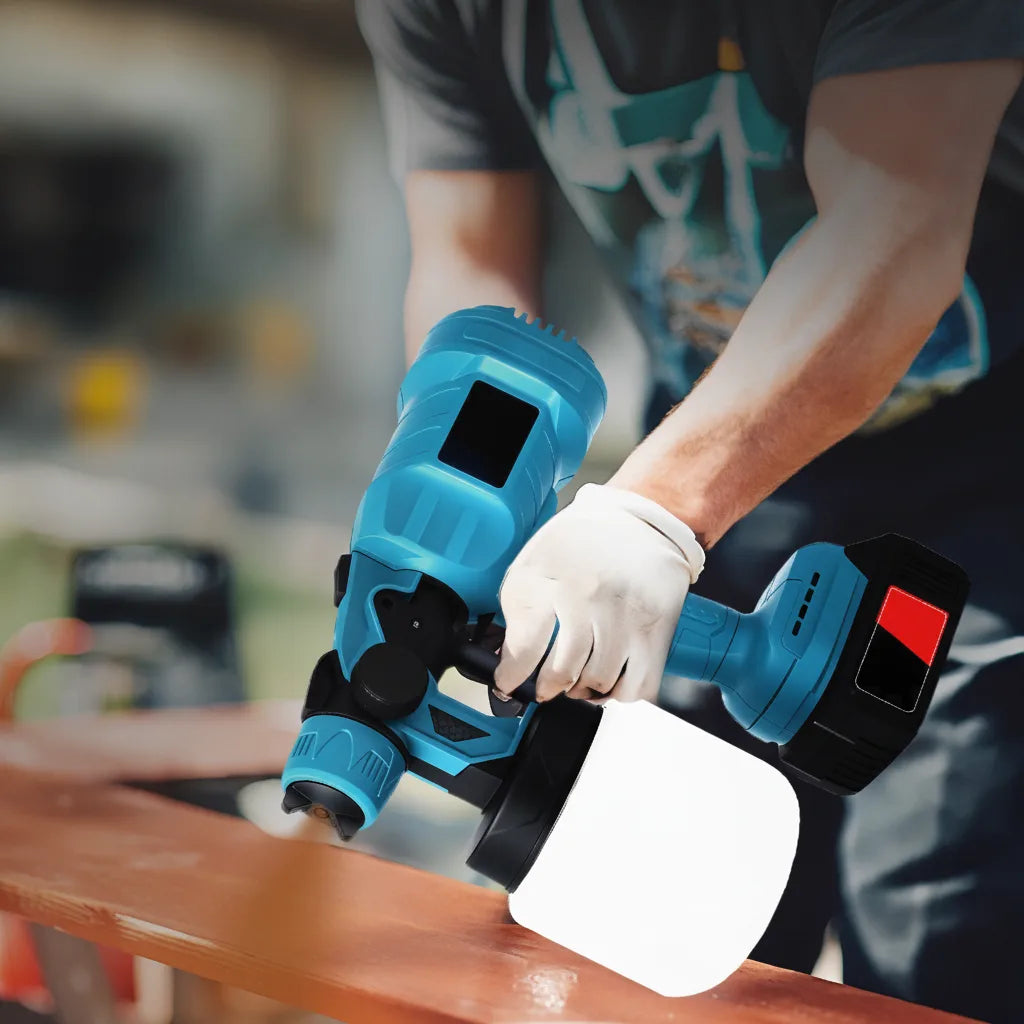 Paint Sprayer Cordless Lithium Streak-Free Adjustable Nozzle