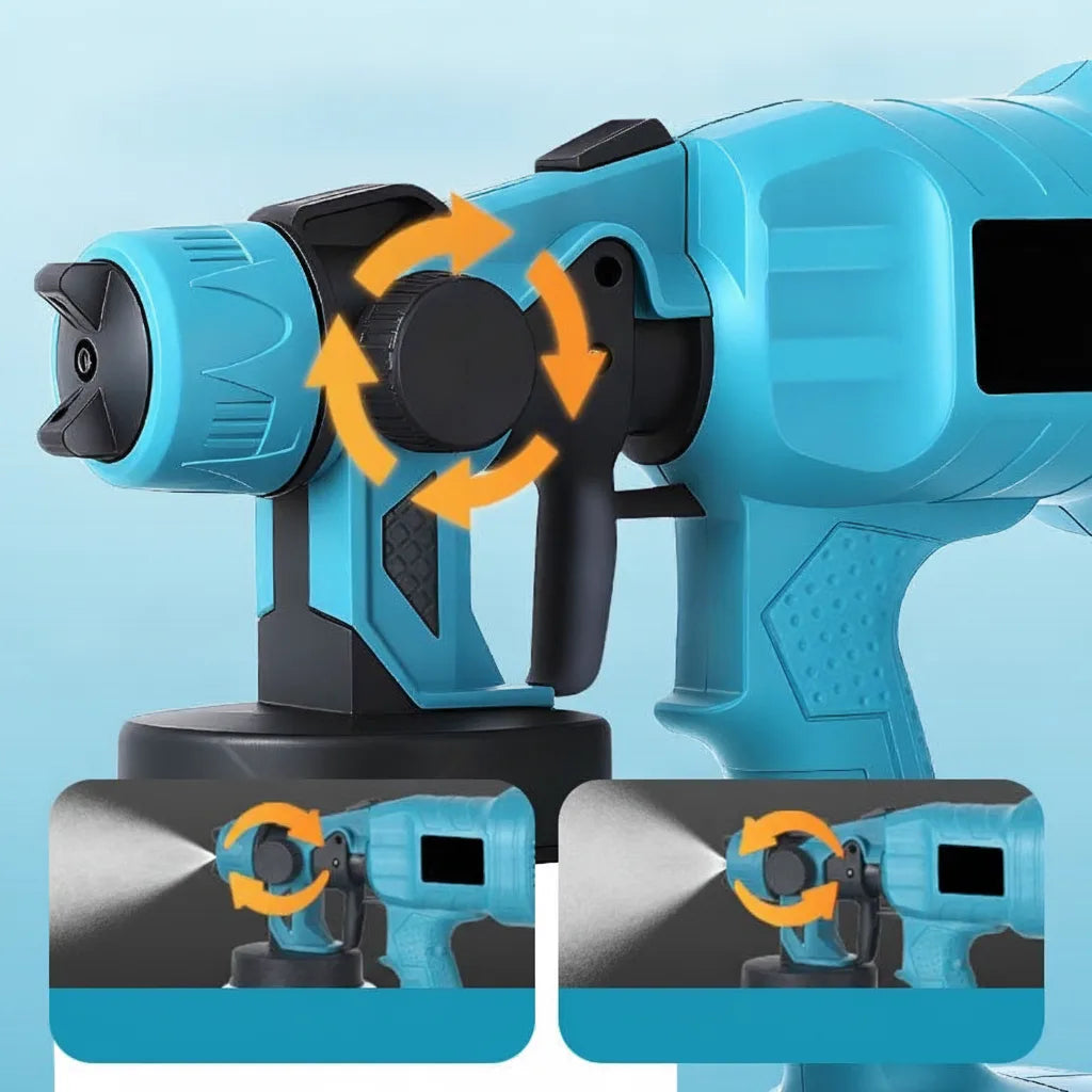 Paint Sprayer Cordless Lithium Streak-Free Adjustable Nozzle