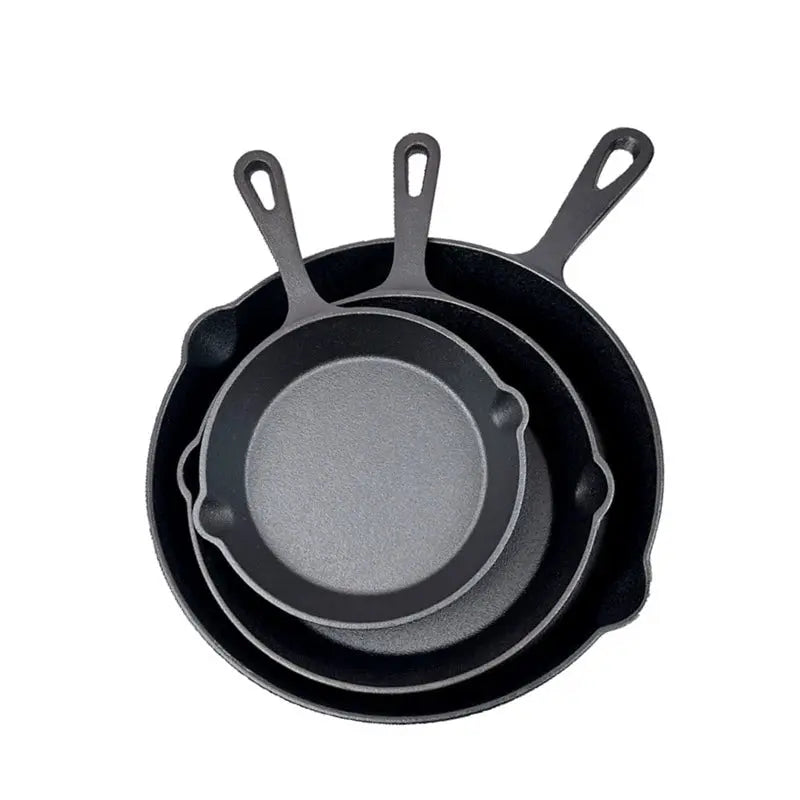 Pan Set Cast Iron Induction Oven-Safe Set of 3