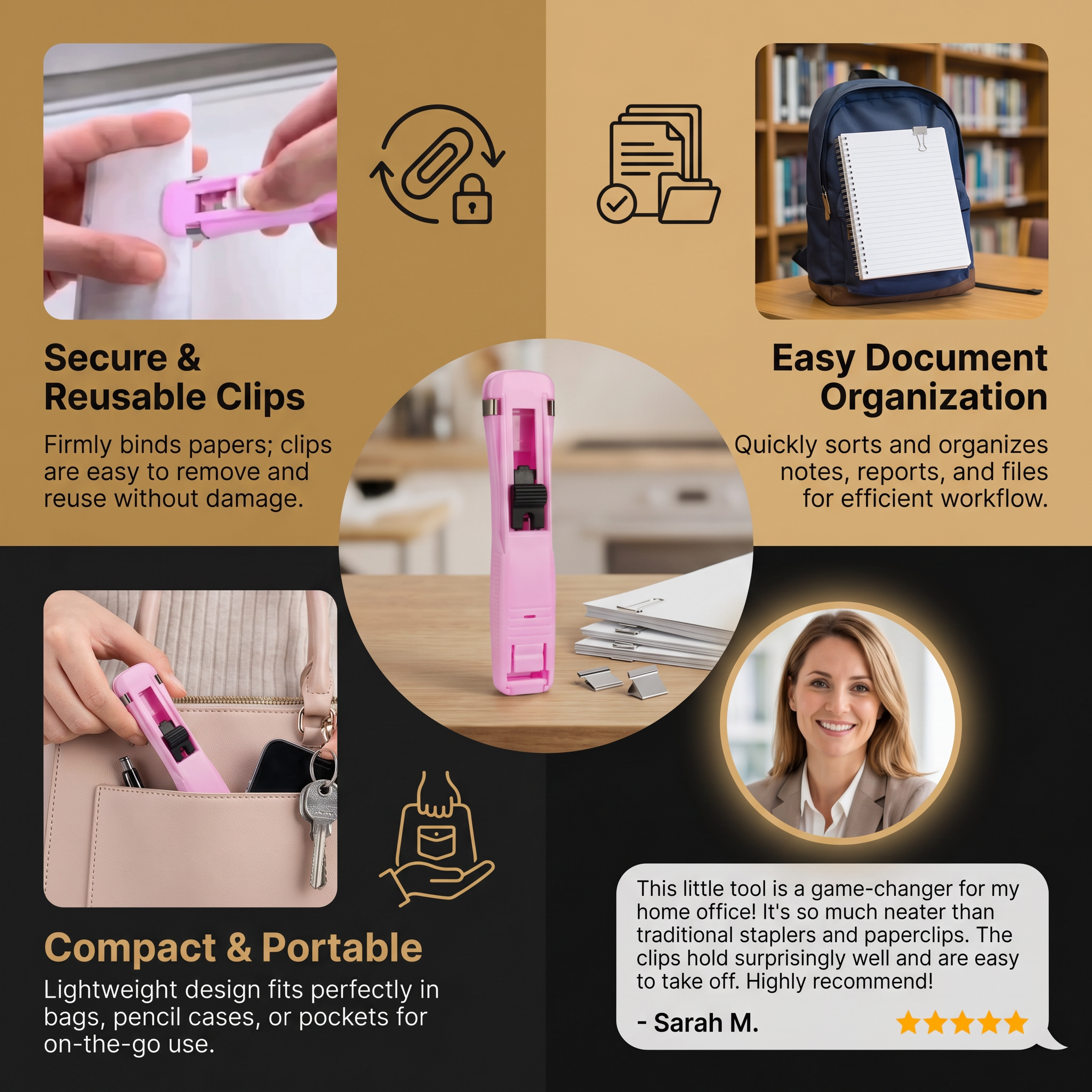 Paper Clip Rust-Resistant Precision Spring Gentle Grip