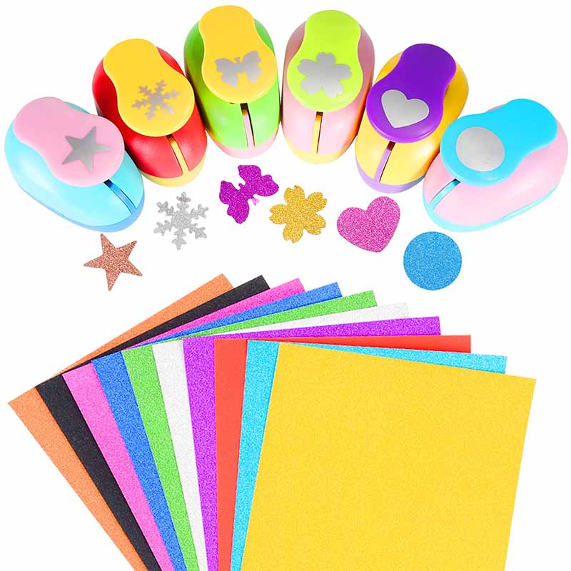 Paper Punch Set 15 Shapes Cuts Paper, Felt & Foil