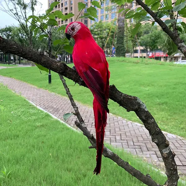 Parrot Ornament Lifelike Feathered Weather Resistant 25 cm