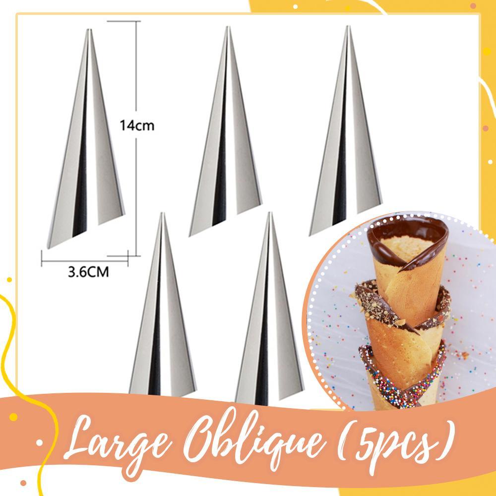 Pastry Molds Horn-Shaped Stainless Steel Set of 5
