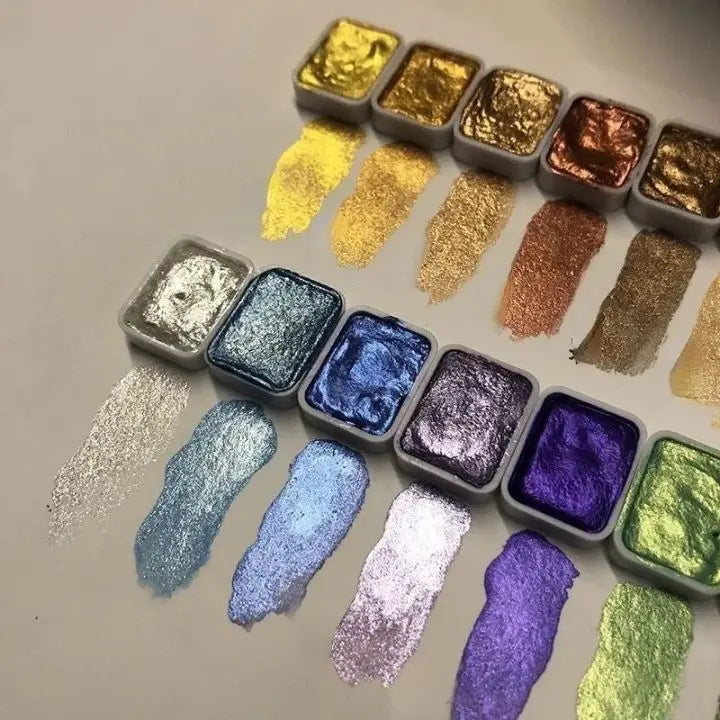 Pearl Powder Pigments 60 Color Set Shimmering Metallic Finish