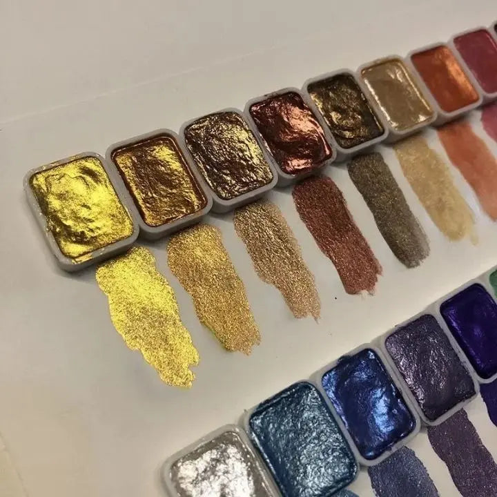 Pearl Powder Pigments 60 Color Set Shimmering Metallic Finish