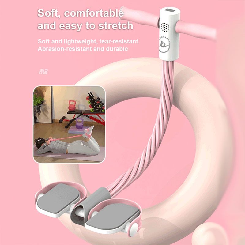 Pedal Resistance Trainer Compact Latex Cords & Non-Slip Pedals